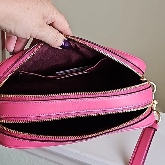 Coach Pink and Tan Crossbody Bag - Picture 14 of 16